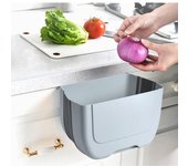 Mini bote de basura plegable colgante para puerta de gabinete de cocina, pequeño cubo de basura plegable debajo del fregadero