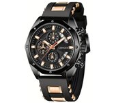 Reloj Fashion Correa de Silicona Reloj Calendar Multifunctional Reloj Deportivo Multicolor Reloj Profesional para Hombres