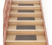 vidaXL Alfombrilla Autoadhesiva de Escalera Rectangular Estera 15 uds Color Antracita,  Azul,  Crema y mas