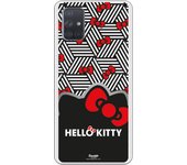Funda original compatible con Samsung Galaxy A71 - Hello Kitty Cubos B/W