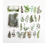 Natural plant collection Green Leaf Decorative PVC Stickers Scrapbooking Label Diary Stationery Album Phone Cup Journal Planner