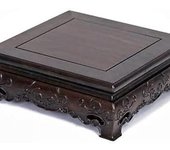 Soporte de exhibición negro de madera maciza, pedestal de madera brillante estable decoración del hogar para florero, pecera, maceta, paleta de granja, 7,6x7,6x2,9 pulgadas