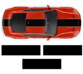 Pegatinas / Vinilos para coche Kit Franjas de competición Roush Stage 3 con dos colores compatible con Ford Mustang 2015 - 2019