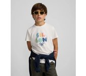 Silbon Camiseta Colores Blanca Para Niño