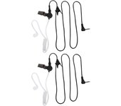 2X Straight Listen Only Transparent Flexible Acoustic Tube Earpiece 3.5mm Earphone Headset Mono Jack for Walkie-Talkie
