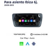 Android 13 32GB Car Radio For Seat Ibiza 6j 2009 - 2013 CarPlay Auto Multimedia Player BT WIFI Rear View Camera 2Din Auto Radio