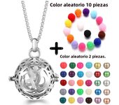 Mexico Chime Aromatherapy Angel Caller Music Ball Pregnant Woman Necklace Essential Oil Diffuser Titanium Steel Chain Pendant