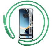 Funda Colgante Transparente para Oneplus Nord CE 3 Lite 5G con Cordon Verde Agua