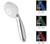Maurer Maneral Ducha Led Indicador Temperatura Ø 11 Cm - Rociador 110 Mm - Luz Verde - Color Azul - Color Rojo
