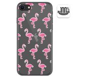 Tumundosmartphone Funda Gel Transparente para Iphone SE 2020 diseño Flamenco Dibujos
