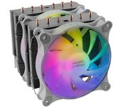 Mars gaming mcpu-xt disipador - soporta cpus hasta 300w - doble torre - 6 heatpipes - argb compatible - multisocket universal - montaje sencillo - color blanco
