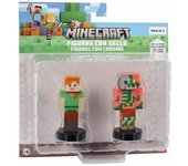 Minecraft Pack de 2 Figuras con Sello Universos y figuras en miniatura Bizak