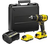 Stanley FATMAX SFMCD721D2K-QW - Taladro Percutor 18V Sin Cable con Motor Sin Escobillas y Baterías de Iones de Litio