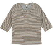 Camiseta de manga larga GOTS con rayas. Suave y ecológica.