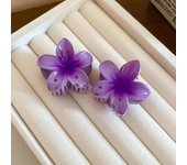 Dopamine Gradient Egg Flower Acrylic Shark Claws for Women Sweet Grab Shark Clips Ponytail Hair Clip for Girls Beach Vacation