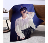 Kpop Singer Sofa Baby Blankets for Bed Fleece Blanket Furry Throw Throws Double Fluffy Soft Decorative Custom Blanket