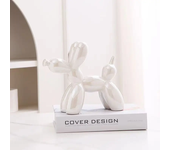 22cm Creative Balloon Dog Abstract Ceramic Ornament Sculpture Study Room Statue Home Office Accessories Decoration Gift