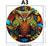 Owl Wooden Puzzle Puzzle Puzzle Personalized 3D Puzzle Adult and Children's Gift Education Children's Toy Game
