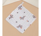 Toalla cuadrada de seersucker de algodón puro de alta densidad, seis capas, lavada, pañuelo pequeño, toalla absorbente, babero estampado para bebés y niños