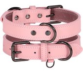 Leather Dog Collar Durable Pet Dog Collars Necklace Adjustable Necalaces for Small Medium Large Dogs French Bulldog  Pitbull