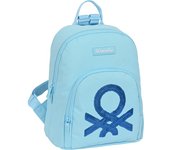 SAFTA - Mini mochila benetton "sequins" 30x25 cm - Mini Mochila Hombreras ajustables y asa de mano ¡Ideal para llevar tus pertenencias con estilo! - Mini Mochila Alta Durabilidad y Máxima Resistencia