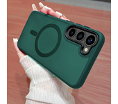 For Magsafe Translucent Case For Samsung Galaxy S25 S24 Ultra S23 Plus S22+ Shockproof Magnetic Wireless Charging Bumper Cover