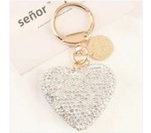 Heart-shaped keychain car key pendant, stylish tag openable heart key ring bag pendant