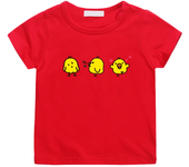 Cute Kiiroitori Yellow Chick Printing T-shirt 100% Cotton Summer Casual Tee-shirt for Boys/Girls Children Comfortable Tshirts