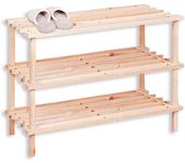 Zapatero de Madera de 3 Niveles - Organizador de Zapatos - Fácil de Armar y Practico de Usar - Color Abedul - KARAWAN.