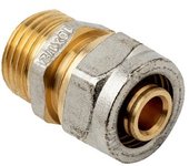 SUINGA Entronque 3/4'' macho para Tubo multicapa de compresion 25 mm, sin necesidad de maquina prensadora, gris