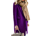 Women's Jackets Wool Blends Autumn Winter Trench Coat Flip Collar Warm Lining Coat Long Jacket Streetwear Women's Clothing M-3XL