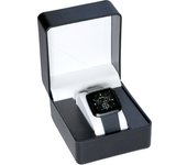 Lnofxas Black Single Watch Gift Box with Pillow PU Leather Wristwatch Display Case Organizer for Men