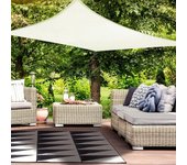 Vela de Sombra Rectangular Impermeable Tela de Sombra PES para Terraza de Patio Al Aire Libre
