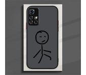 Art Matchstick Men Phone Case For Redmi Note 12 11 10 9 8 Pro Plus S T 5G Matte Frosted Translucent Cover