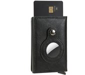 For Airtag Wallet Leather Case Apple AirTags GPS Tracker Men's Air Tag Wallet with Money Clip RFID Blocking Credit Card Holder