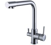 Grifo de cocina de 3 Vías, giratorio 360 Grifo de Cocina, filter de Agua 3 en 1, Grifo de fregadero de Maple inoxidable, Grifo de agua potable with 2 Lev