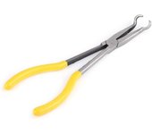 Alicates de punta curva de acero de 270 mm, con forma de O y 45°, 90° para anillos de retención externos (forma de O)