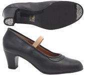 Zapatos De Baile Flamenco De Piel Negros Con Clavos Para Mujer