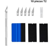 10pcs/set Car Wrapping Tools Kit Vinyl Scraper Cutter Film Squeegee Vinyl Spatulas Plastic Wrap Tools Window Tinting Tools