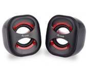 Equip Life Mini Altavoces 2.0 USB 6W Negro/Rojo
