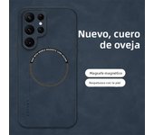 Sheepskin Vintage Magnetic Leather Soft Phone Case Cover for Samsung Galaxy S24 Ultra S20 S21 S22 S23 FE Note 20 Ultra 10 Plus