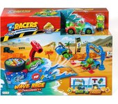 Mini figura de piloto con su coche y su lanzador T-Racers Wave Race - Magic Box PTRSD012IN00