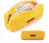 Canvas Pencil Case Student Pouch Coin Cosmetic Bag Office Stationery Organizer For Teen Girl Boy School Supplies