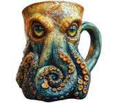 Jarra de cerveza pirata inspirada en Cthulhu, diseño 3D de pulpo/kraken, taza de cerveza vikinga pirata medieval para bar, restaurante, hogar, fiesta temática, regalo para hombres y mujeres