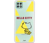 Funda original compatible con Samsung Galaxy A22 5G - Hello Kitty triangulos amarillos