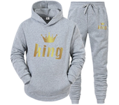 King And Queen Couple Outfit Hoodie and Jogger Pants High Quality Men Women Daily Casual Sport Jogging Suit King Queen Tracksuit