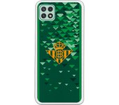 Funda original compatible con Samsung Galaxy A22 5G - Real Betis Balompié Escudo amarillo