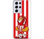 Funda original compatible con Samsung Galaxy S21 Ultra - S30 Ultra - UD Almería Rozam Franjas Rojiblancas