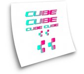 Pegatinas compatibles con cuadro bici Cube x8 degradado