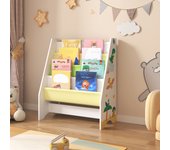 Estantería para niños Fisterra 4 niveles dinosaurio aglomerado/poliéster 74 x 62 x 29 cm multicolor [en.casa]